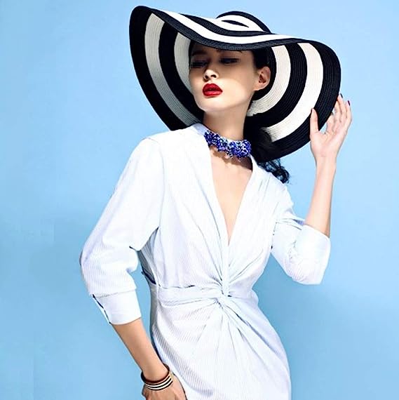 BLACK AND WHITE SUN HAT