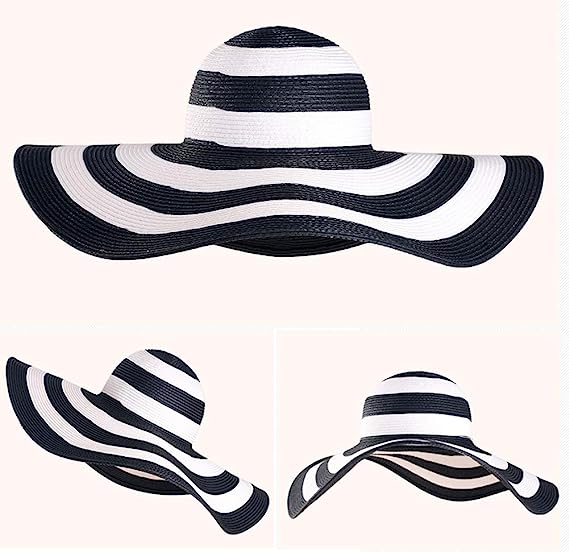 BLACK AND WHITE SUN HAT
