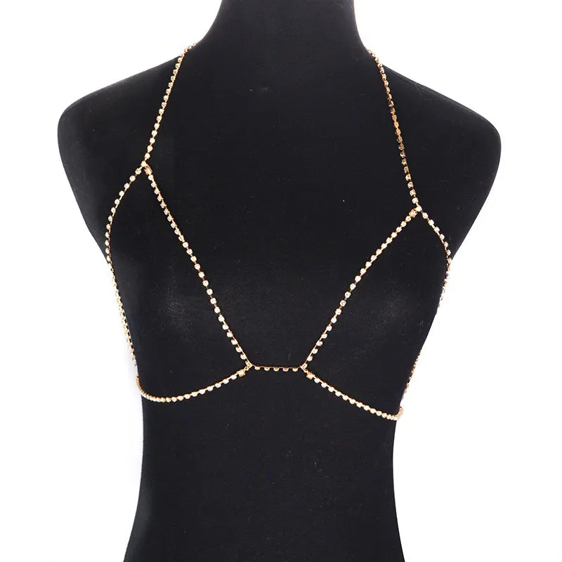 Rhinestone Halter Necklace