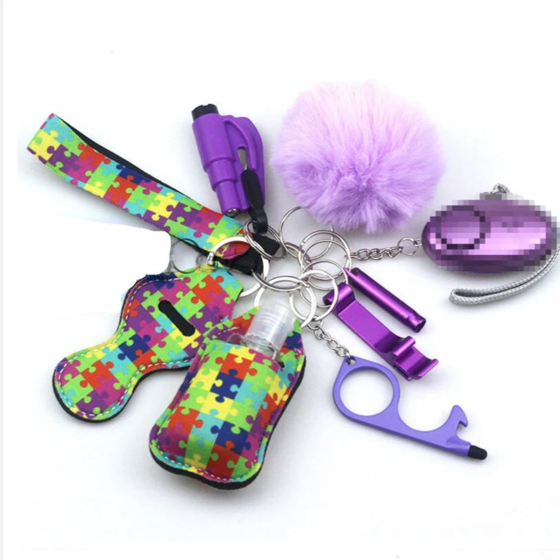 AUTISM AWARENESS PUZZLE SAFETY KEYCHAIN