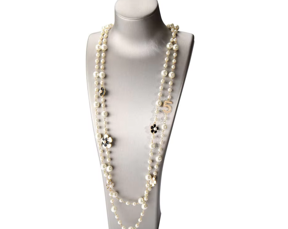 Pearl Number 5 Necklace