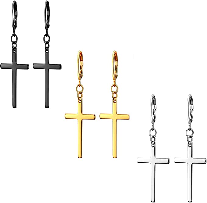 HANGING CROSS EARRINGS