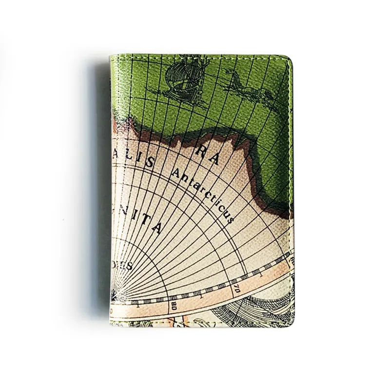 World Map Passport Holder Cover