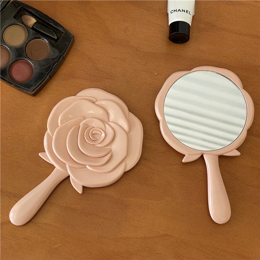 Rose Flower Portable Mirror