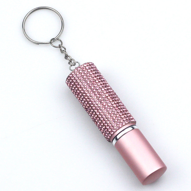 Rhinestone Spray Bottle Keychain