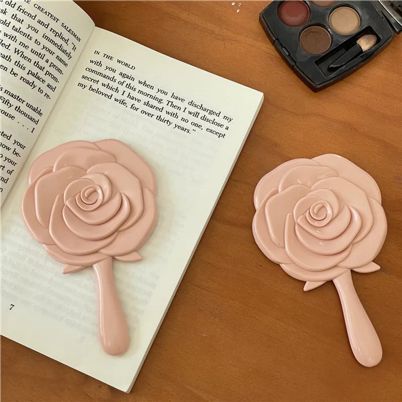 Rose Flower Portable Mirror