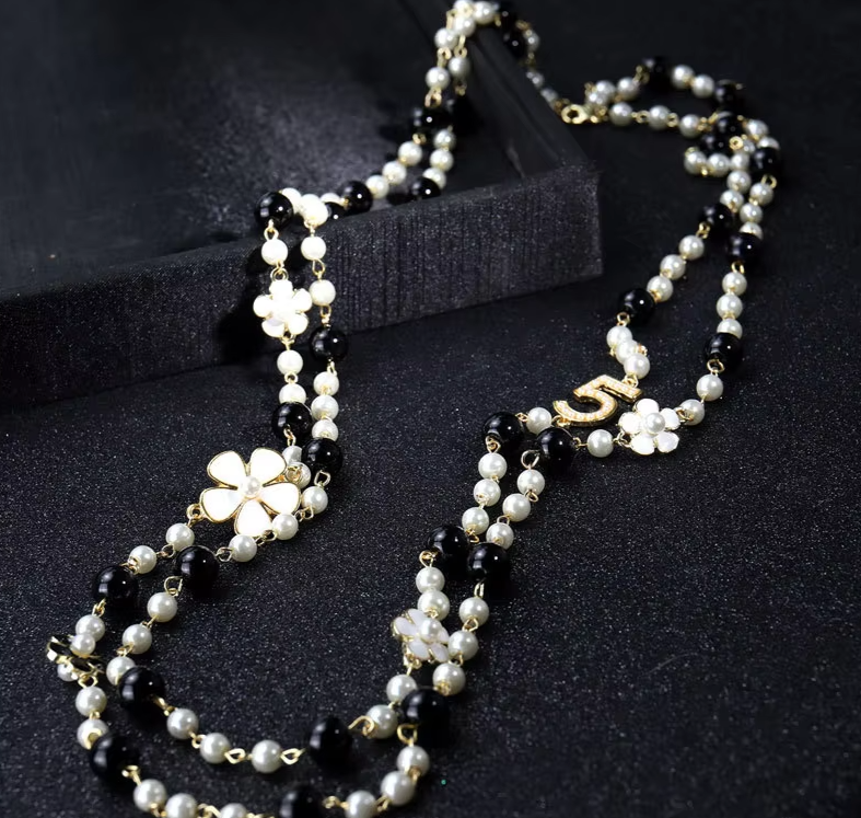 Pearl Number 5 Necklace